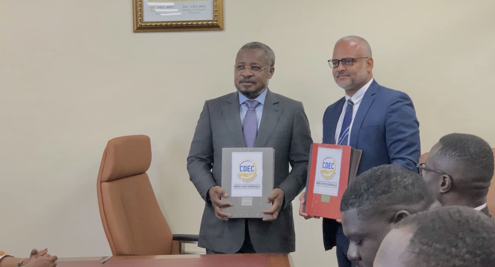 Le Directeur général de la Cdec et son homologue de la Sopra Banking Software