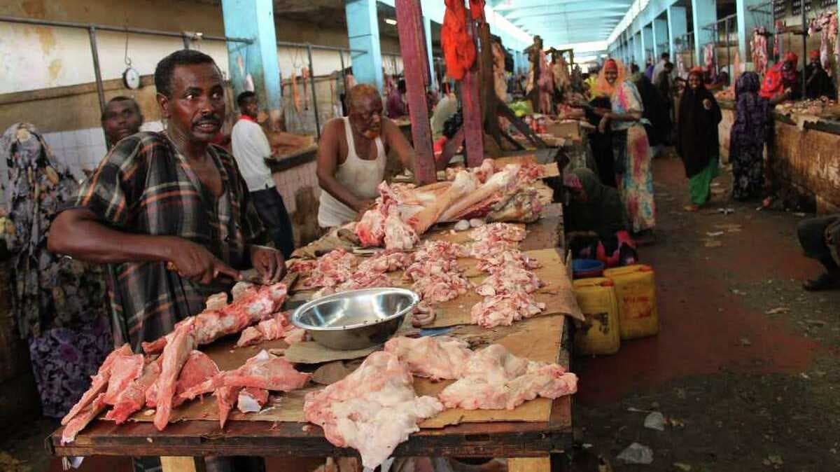 Un étal de viande