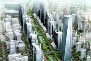 Maquette de la ville Ndolè City, un des projets phares de World Impex Trading