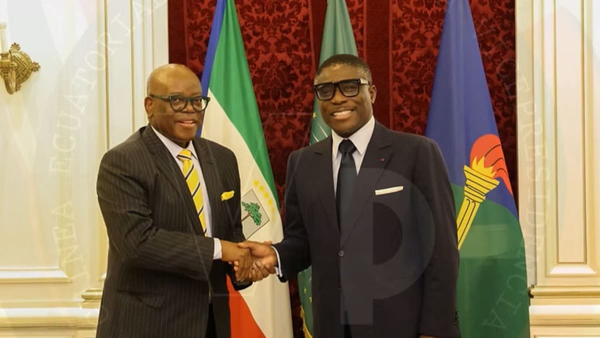 Justin Chinyantaa, PCA d'Egsa Loita et Téodoro Obiang Nguema Mangue