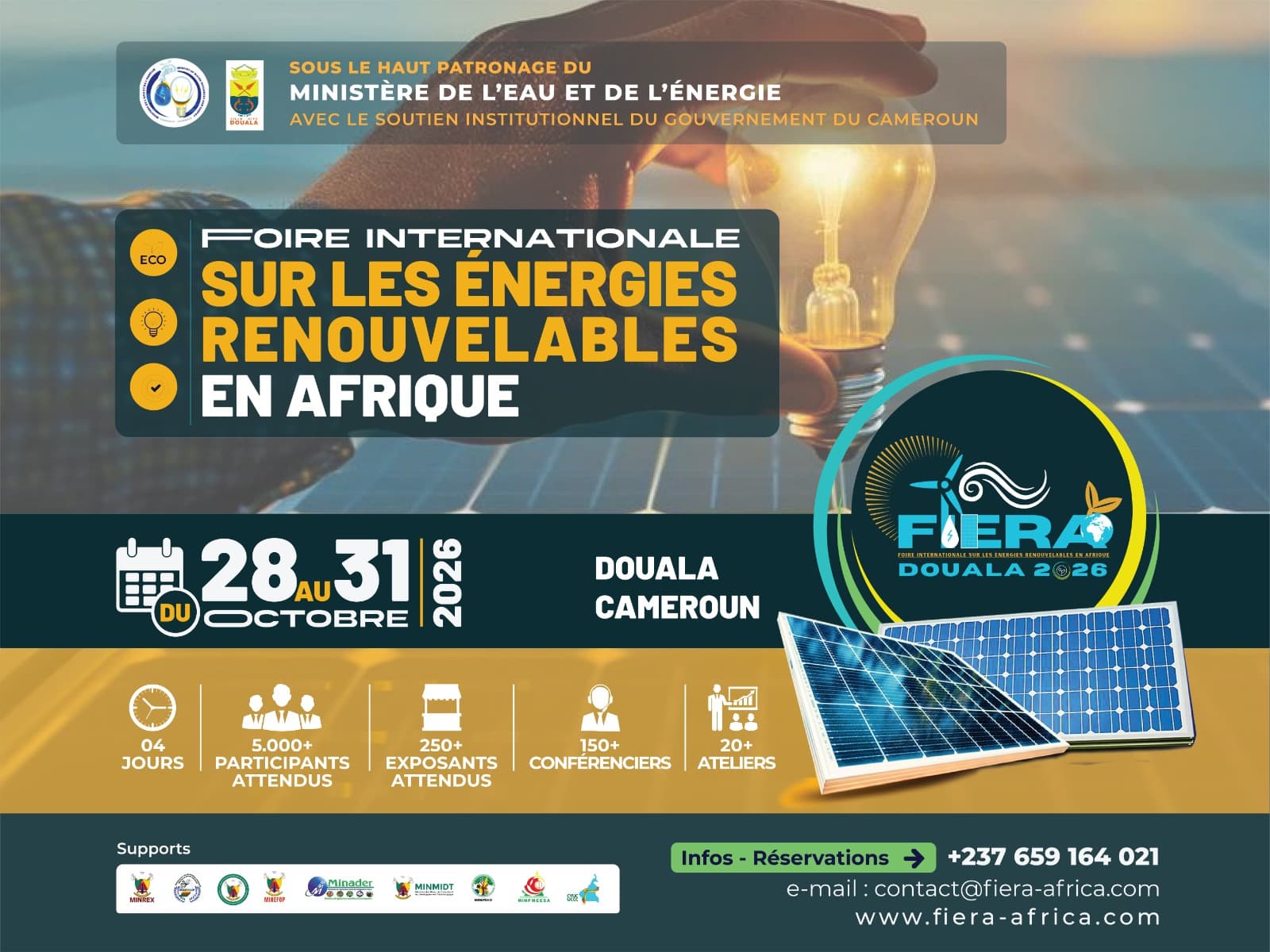 Foire Internationale sur les Énergies Renouvelables en Afrique (FIERA - Douala 2026).