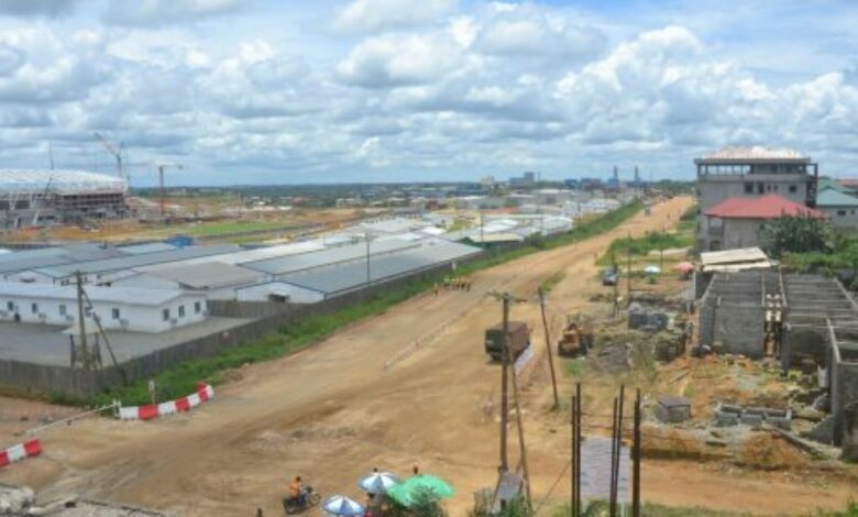 Zone Industrielle à Douala.