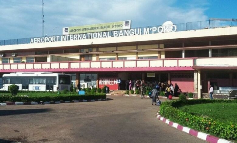 Une vue de l’aéroport international de Bangui-M’poko